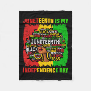 Couverture Polaire La Reine Afro Femme Junetten Est Mon Jour De L'Ind