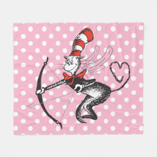Couverture Polaire La Saint-Valentin de Dr. Seuss Cupidon le Chat c