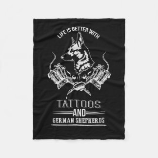 Couverture Polaire La vie est meilleure avec des tatouages et des ber