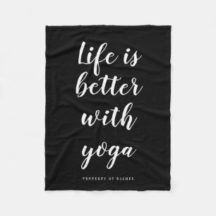 Couverture Polaire La vie est meilleure avec le yoga petite couvertur