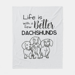 Couverture Polaire La vie est meilleure avec quelques Dachshunds dood