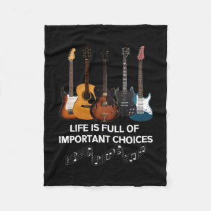 Couverture Polaire La Vie Est Pleine De Choix Importants Guitar Lover