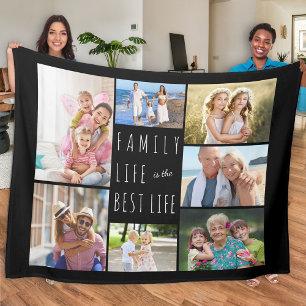 Couverture Polaire La vie familiale est la meilleure vie 7 Photo Blac