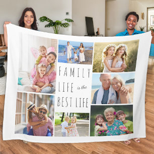 Couverture Polaire La vie familiale est la meilleure vie 7 Photo Whit