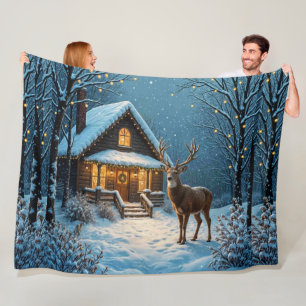 Couverture Polaire La visite de Noël enneigée de Big Buck