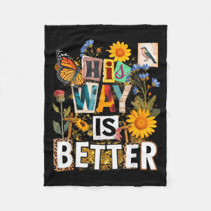 Couverture Polaire La voie florale est meilleure papillon jésus relig
