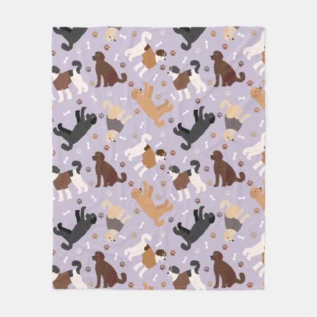 Couverture Polaire Labradoodle / Os et pattes Goldendoodle (Devant)