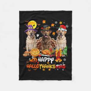 Couverture Polaire Labrador Chien Halloween Joyeux Thanksgiving Joyeu