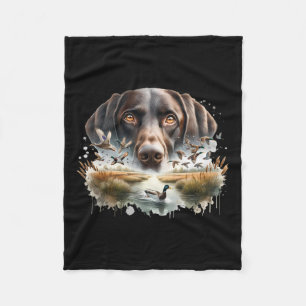 Couverture Polaire Labrador Retriever Avec Des Canards Mallard Chasse
