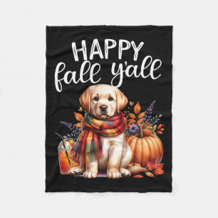 Couverture Polaire Labrador Retriever Chien Citrouille Spice Happy Fa
