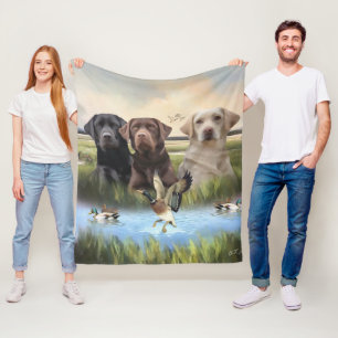 Couverture Polaire Labrador Retrievers, (Chasse aux chiens)