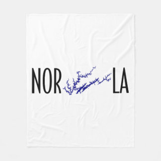 Couverture Polaire Lac Norris Tennessee Noir Bleu Rivage Art