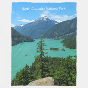Couverture Polaire Lac Turquoise de Snowy Mountain à Washington