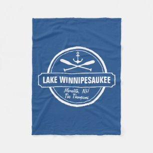 Couverture Polaire Lac Winnipesaukee NH ville personnalisée, nom, an