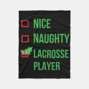 Couverture Polaire Lacrosse Player Funny Pajama cadeau de Noël