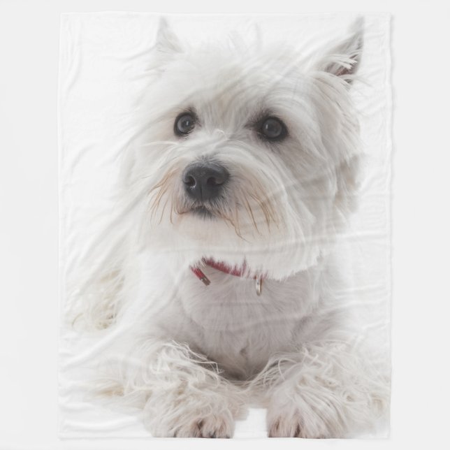 Couverture Polaire L'adorable Terrier de White West Highland (Devant)