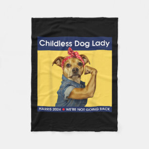Couverture Polaire Lady du chien Kamala-harris 2024
