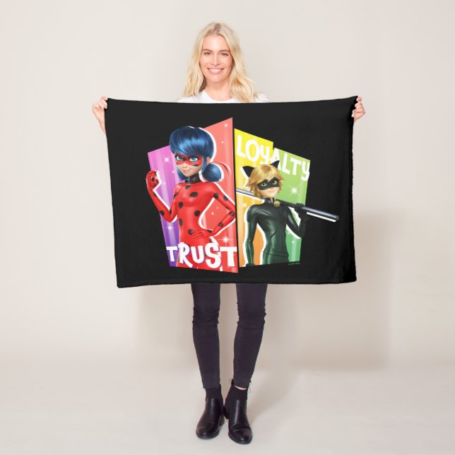 Couverture Polaire Ladybug & Cat Noir | Confiance et fidélité (En situation)