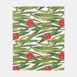 Couverture Polaire Ladybugs : motif d'aquarelle arrière - plan margue
