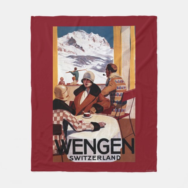 Couverture Polaire L'affiche promotionnelle de club incliné (Devant)