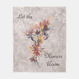 Couverture Polaire Laisser fleurir Terre Tone Fleece Blanket