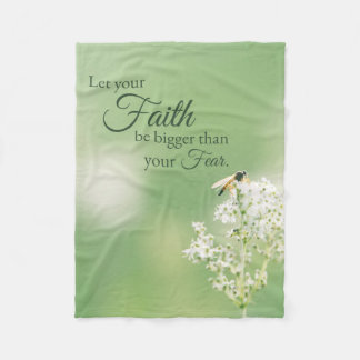 Couverture Polaire "Laissez votre fleur florale de citation