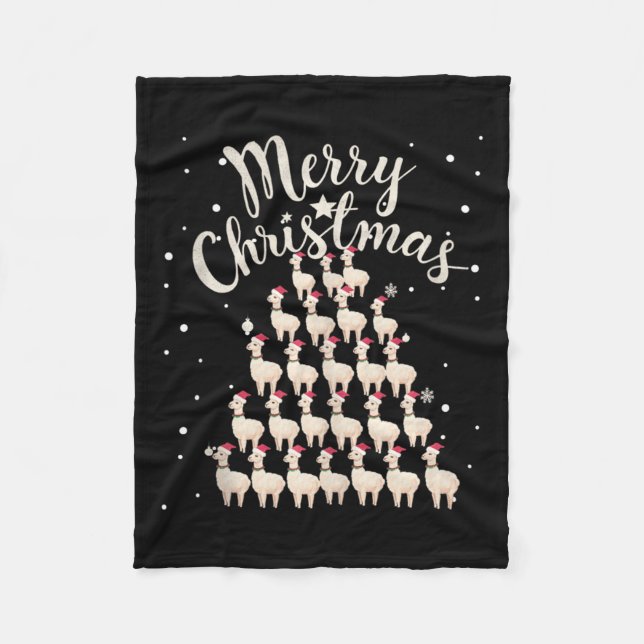 Couverture Polaire Lama Xmas Tree Llamas Christmas Tree Débardeur1 (Devant)