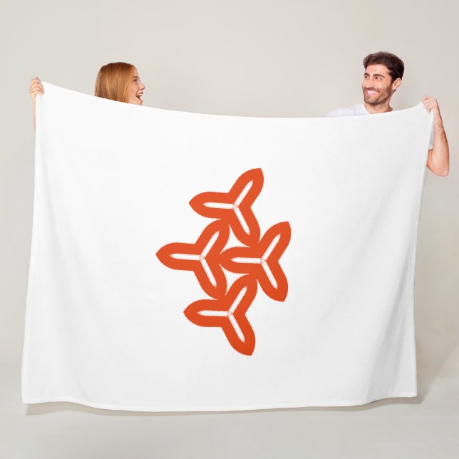 Couverture Polaire Lames gothiques Blanche polaire (En situation)