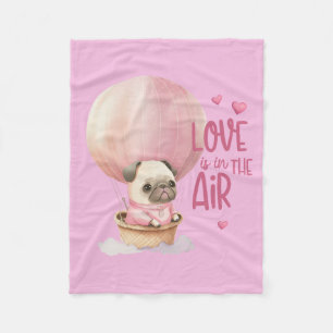 Couverture Polaire L'amour est dans le Carlin aérien Saint Valentin
