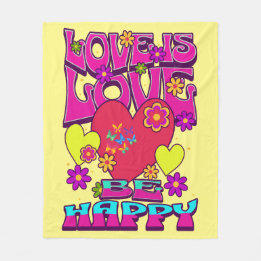 Couverture Polaire L'AMOUR LGBTQIA+ EST L'AMOUR. Soyez heureux