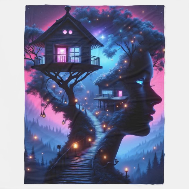 Couverture Polaire L'Amour Lumineux : "Nuits Nonnes et Rêves Intermin (Devant)