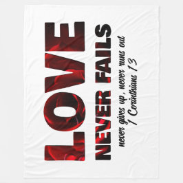 Couverture Polaire L'AMOUR N'ÉCHEC JAMAIS Valentins chrétiens