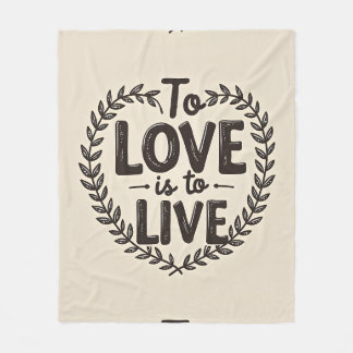 Couverture Polaire L'amour, Vivre pleinement - L'amour, c'est vivre