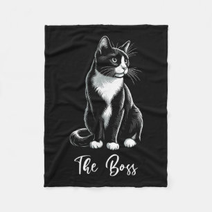 Couverture Polaire L'Amoureux des chats Boss Tuxedo Kitten Tuxedo Pro