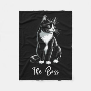 Couverture Polaire L'Amoureux des chats Boss Tuxedo Kitten Tuxedo Pro