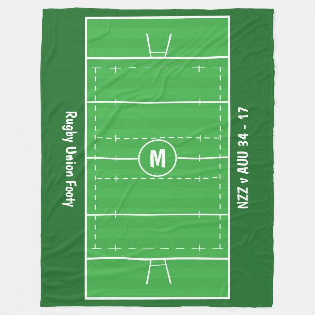 Couverture Polaire Lancement fait sur commande de fan de rugby - (Devant)