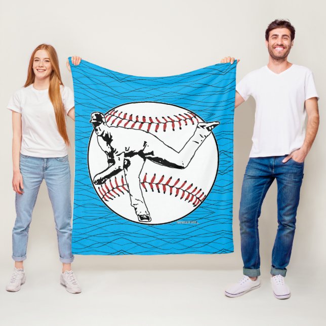 Couverture Polaire Lanceur de baseball (En situation)