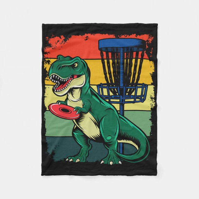 Couverture Polaire Lanceur Récréatif de Frisbee Dinosaure T Rex Dino  (Devant)