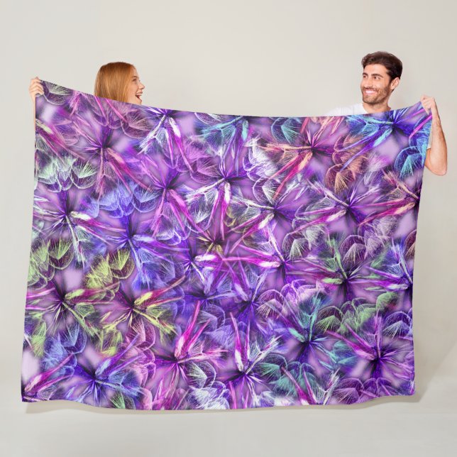 Couverture Polaire Landelions Motley, motif abstrait (En situation)