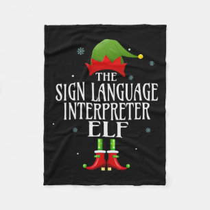 Couverture Polaire Langue des signes Interprète Elf Matching Family G