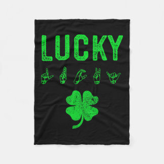Couverture Polaire Langue des signes Jour de la Saint Patrick de sens