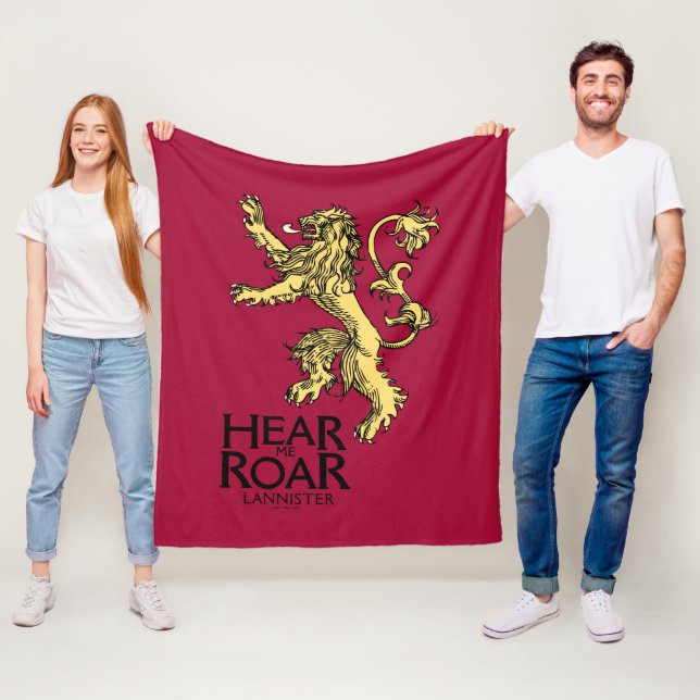Couverture Polaire Lannister Sigil - Entendez-Moi Roar (En situation)