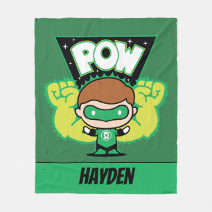 Couverture Polaire Lanterne verte Chibi Formant Des Poings Géants