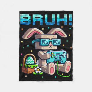 Couverture Polaire Lapin de Pâques Bruh Joyeuses Chasse aux œufs de j