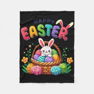 Couverture Polaire Lapin de Pâques heureux oeuf Bysket Filles Tout-pe