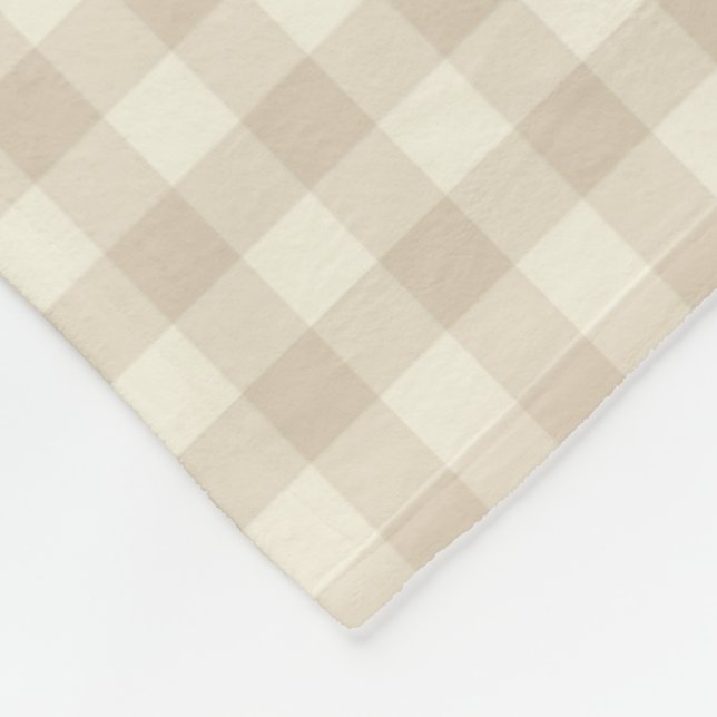 Couverture Polaire Lapin En vichy - motif neutre. (Coin)