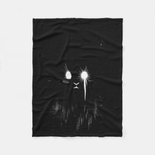 Couverture Polaire Lapin goth mignon et effrayant Croquis de lapin d'