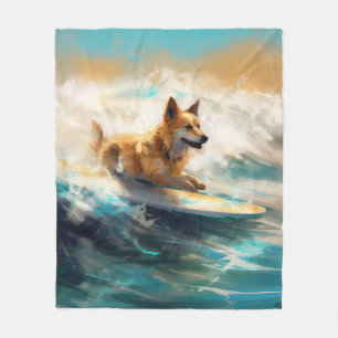 Couverture Polaire Lapphund Plage Finlandaise Plage Surf Peinture