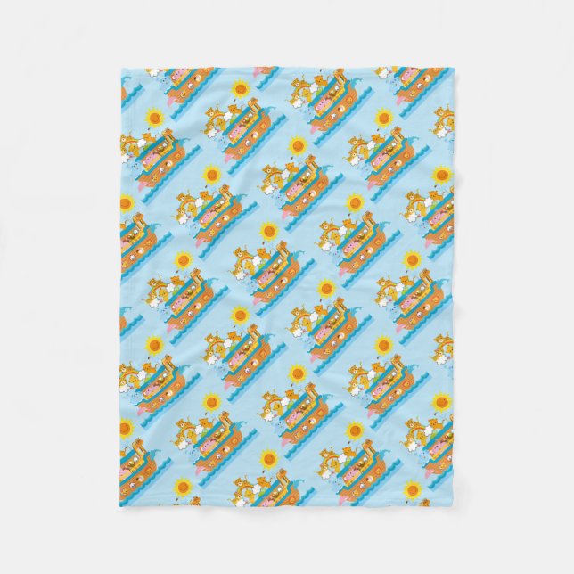 Couverture Polaire L'arche de Noé de bleus layette (Devant)