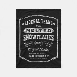 Couverture Polaire Larmes libérales Flammes de neige fondues Whiskey